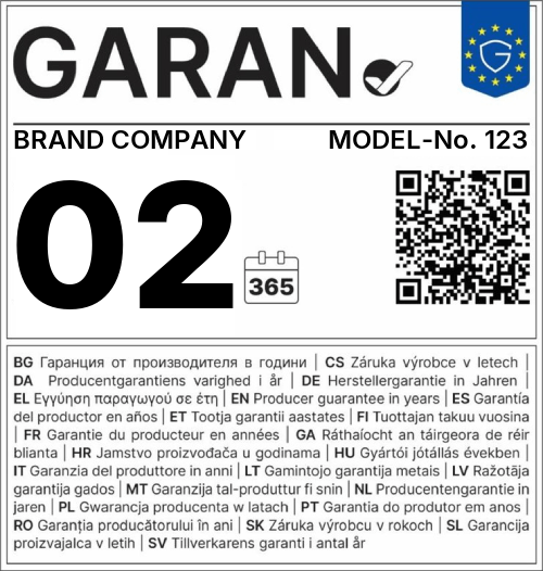 Das Garantielabel (GARAN-Label)