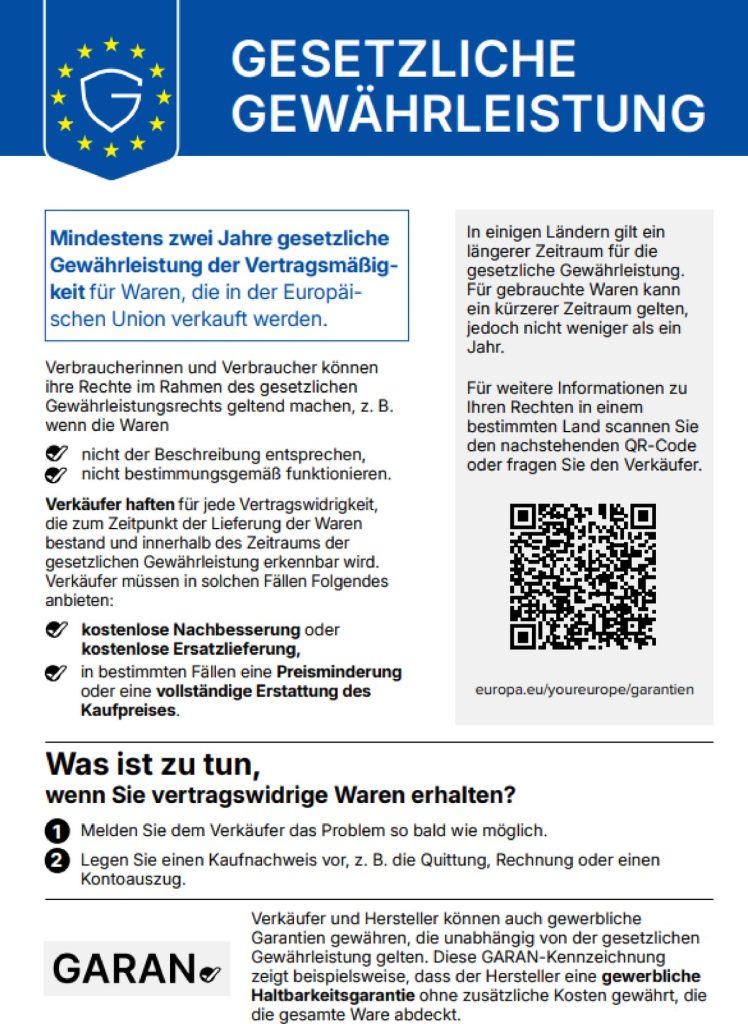 EU-Gewährleistungslabel